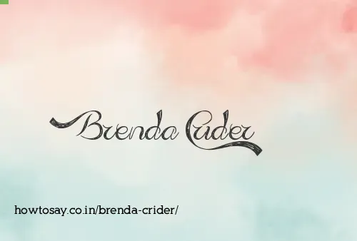 Brenda Crider