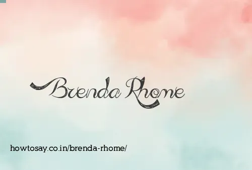 Brenda Rhome