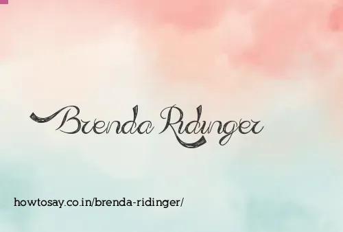 Brenda Ridinger