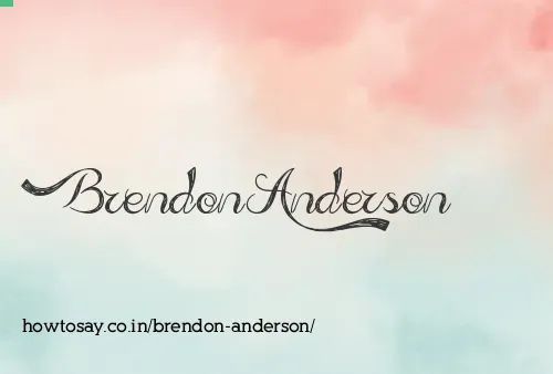 Brendon Anderson