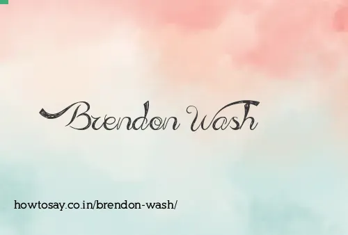 Brendon Wash