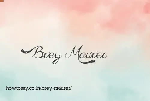 Brey Maurer