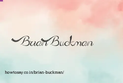 Brian Buckman