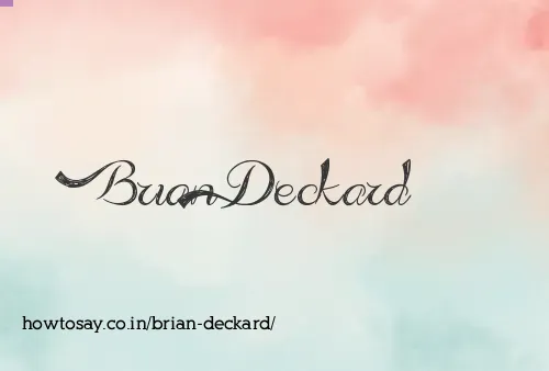 Brian Deckard