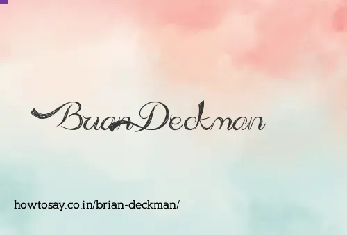 Brian Deckman