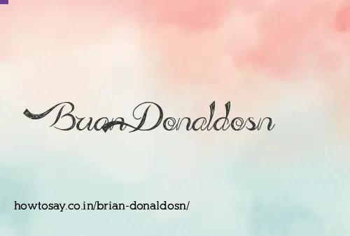 Brian Donaldosn