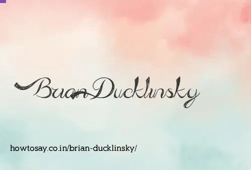 Brian Ducklinsky