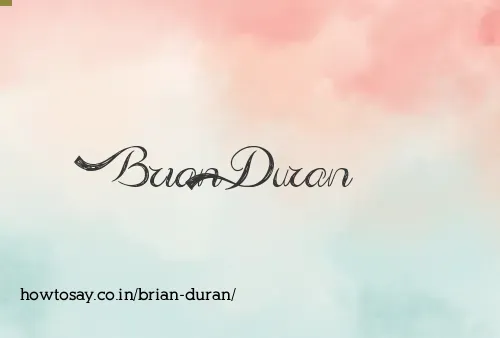 Brian Duran