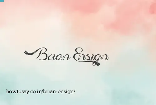 Brian Ensign