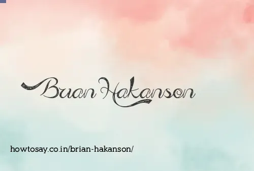Brian Hakanson