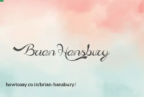 Brian Hansbury