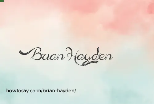 Brian Hayden