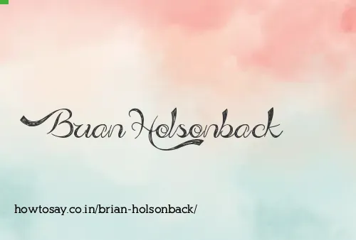 Brian Holsonback