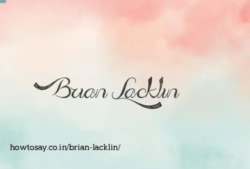 Brian Lacklin