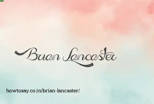 Brian Lancaster