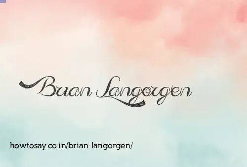 Brian Langorgen