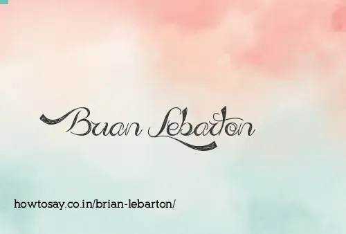 Brian Lebarton