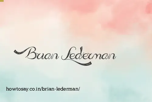 Brian Lederman