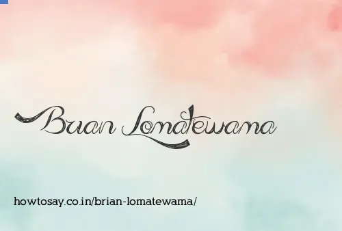Brian Lomatewama