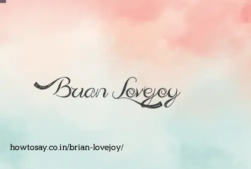 Brian Lovejoy