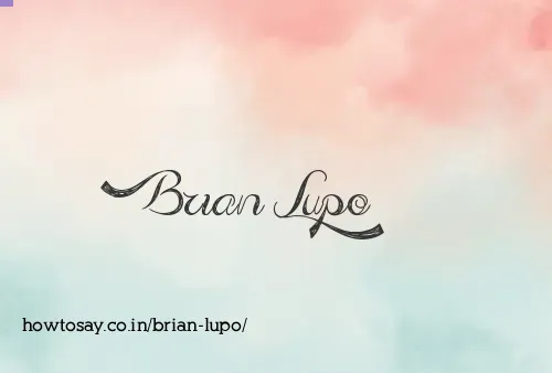 Brian Lupo