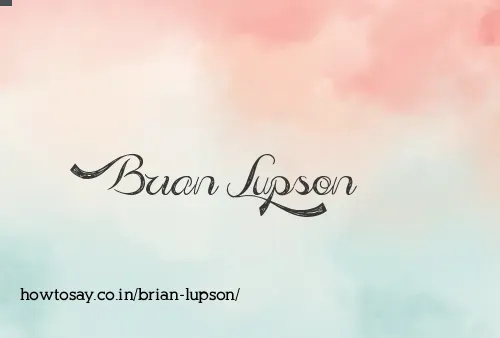 Brian Lupson