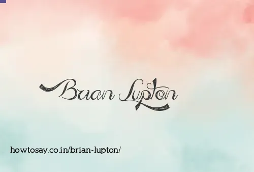 Brian Lupton