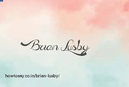 Brian Lusby