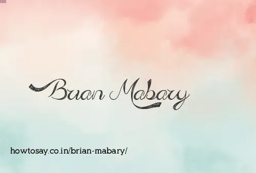 Brian Mabary