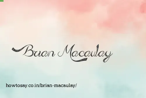 Brian Macaulay