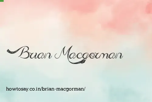 Brian Macgorman