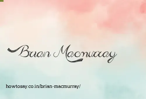 Brian Macmurray