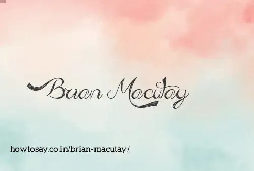 Brian Macutay