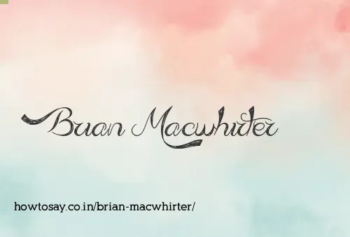 Brian Macwhirter
