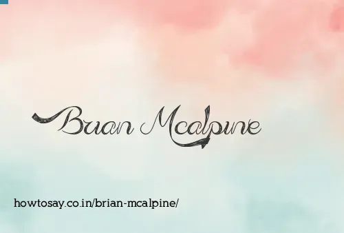Brian Mcalpine
