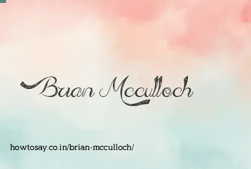 Brian Mcculloch