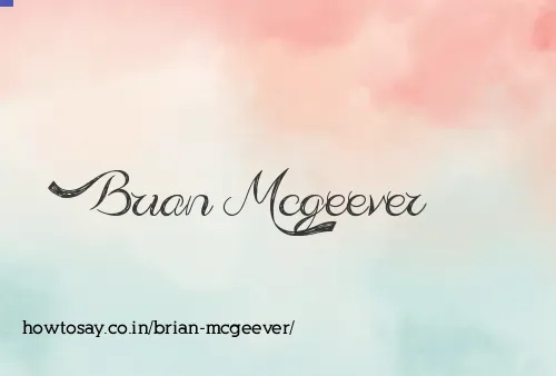 Brian Mcgeever