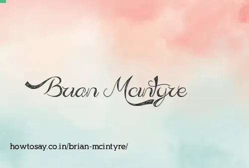 Brian Mcintyre