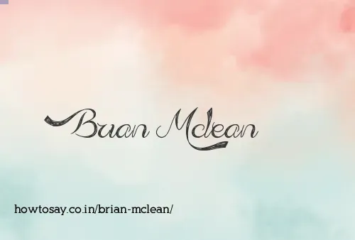 Brian Mclean