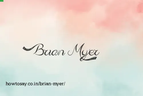 Brian Myer
