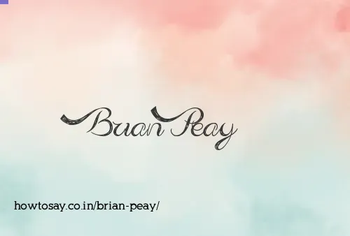 Brian Peay