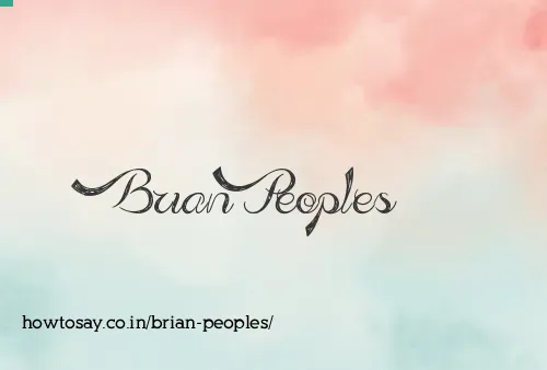 Brian Peoples