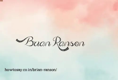 Brian Ranson