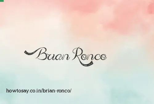 Brian Ronco