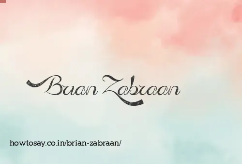 Brian Zabraan