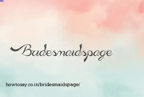 Bridesmaidspage