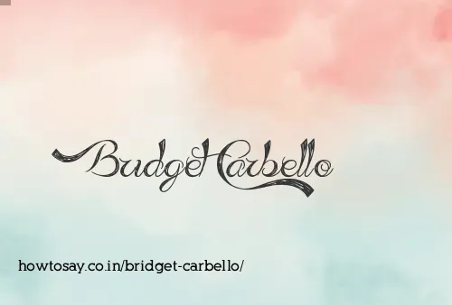 Bridget Carbello