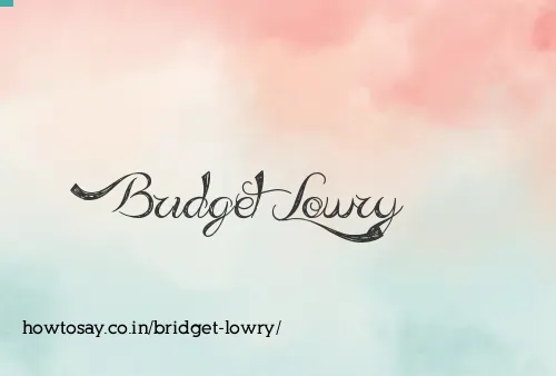 Bridget Lowry