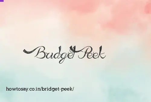 Bridget Peek