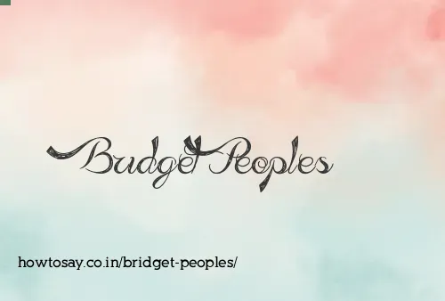 Bridget Peoples